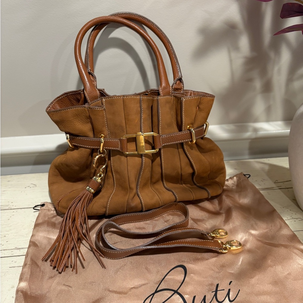 BUTI Brown Leather Tote Bag directly from Rome!